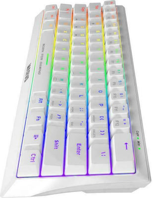 Marvo KG962 Gaming Keyboard 60% with Custom Blue switches and RGB lighting (English US) White