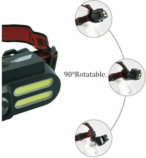 Rechargeable Headlamp LED Dual Function with Maximum Brightness 650lm BL-611 Black