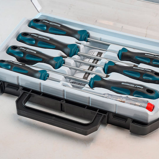 Bormann Pro BHT1664 Set 8 Screwdrivers with 8 Interchangeable Tips