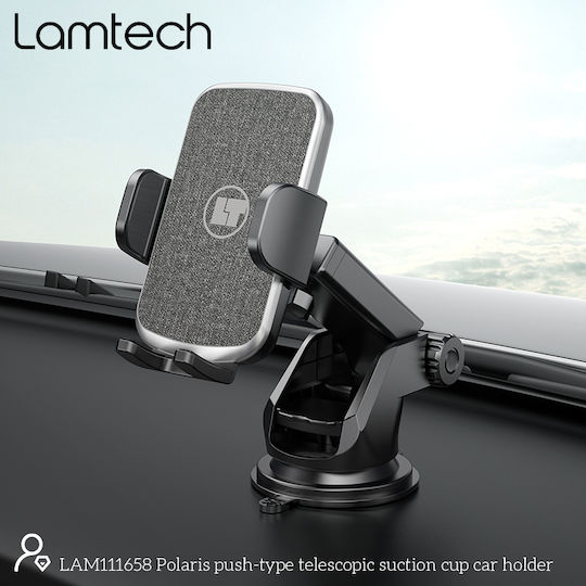 Lamtech Car Mobile Mount with Adjustable Hooks Black