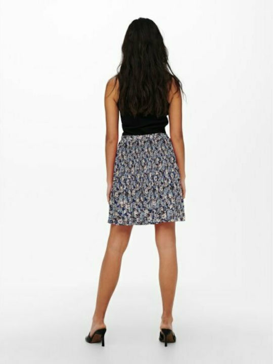 Only Skirt Cloche Floral in Navy Blue color