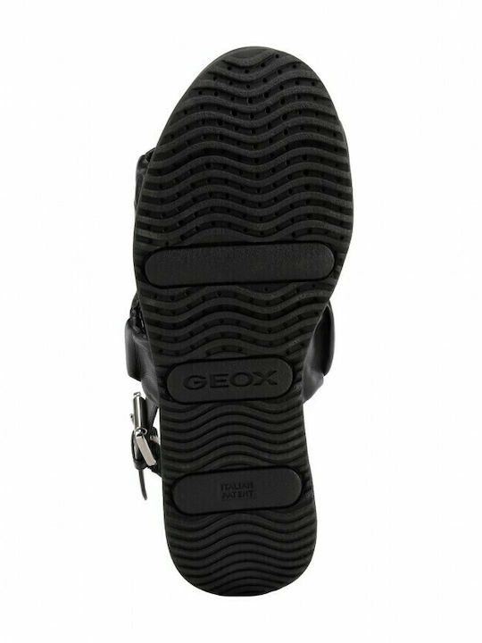 D Gardenia Anatomic Women's Leather Platform Shoes Black