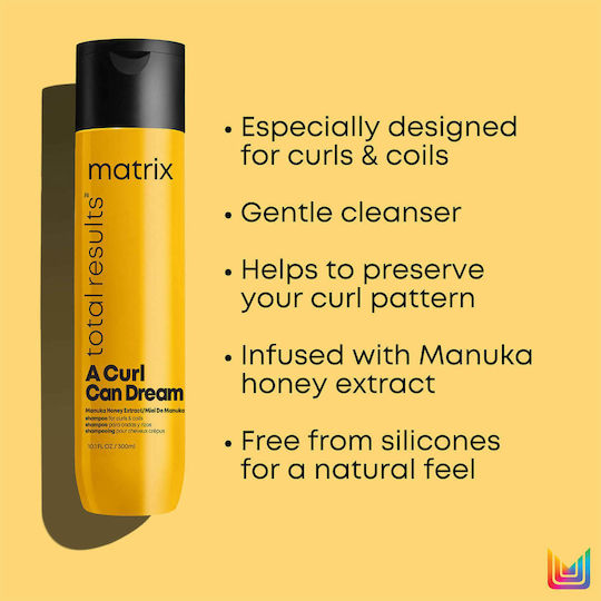 Matrix Total Results A Curl Can Dream Manuka Honey Infused Σαμπουάν Αναδόμησης/Θρέψης & Ενυδάτωσης για Σγουρά Μαλλιά 300ml