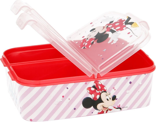 Stor Πλαστικό Παιδικό Δοχείο Φαγητού Minnie Ροζ 19.5 x 16.5 x 6.7εκ.