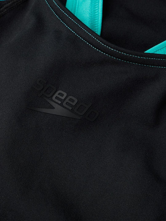 Αθλητικό Ολόσωμο Μαγιό Black/Cyan