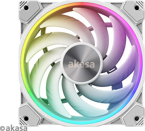 Akasa SOHO AR Вентилатор За Кутия 120мм (2000 Оборота / 52.91cfm) С ARGB Осветление И Свързване 3-Pin / 4-изводна ШИМ Бял