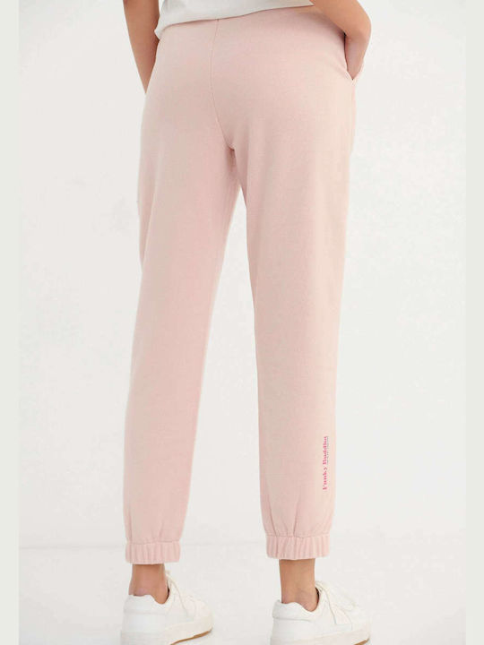 Funky Buddha Women's Jogger Sweatpants Soft Pink FBL005-100-02-SOFTPINK