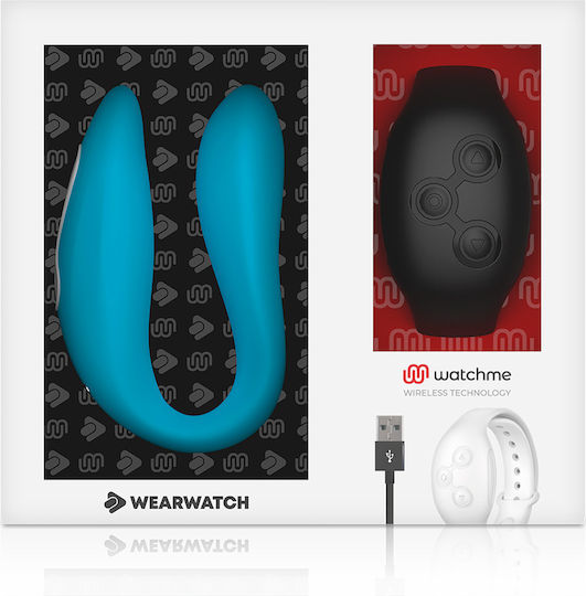 Wearwatch Dual Pleasure Wireless Technology WatchMe Vibrator für Paare mit Fernbedienung Indigo/Jet Black