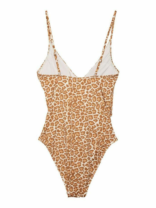 Ολόσωμο Μαγιό Animal Print Beige/Birch
