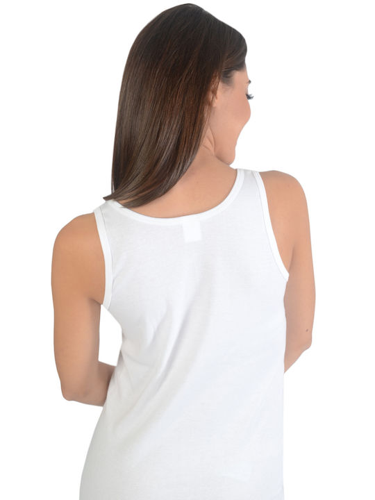 Lido Underwear LI310W Women's Sleeveless Cotton T-Shirt White