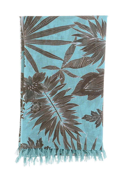 Ble Resort Collection Γυναικείο Φουλάρι Τιρκουάζ