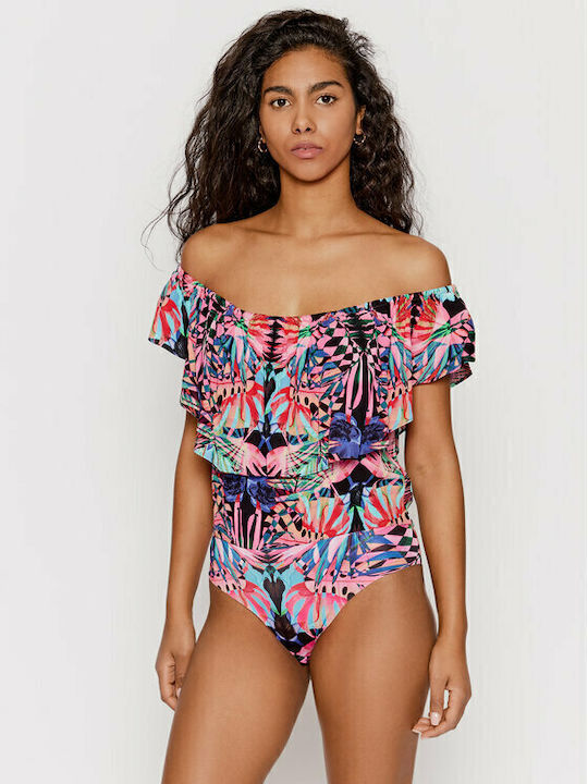 Short Sleeve Bodysuit Slim Fit Pink/Green/Blue