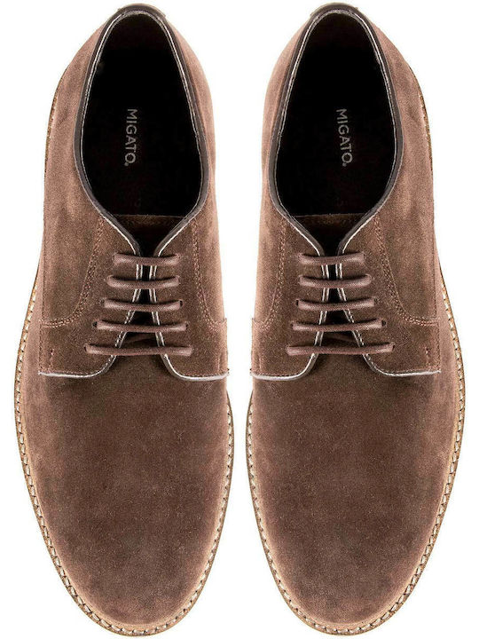 Leder Herren Freizeitschuhe Braun UV509-M12