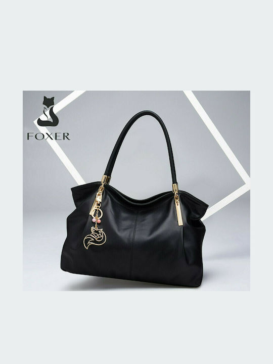 Leather Women's Bag Shopper Shoulder Black