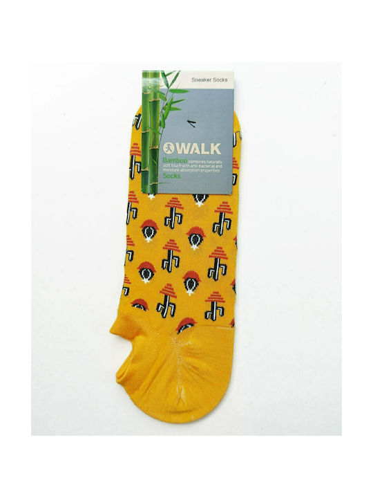 Walk Men's Patterned Socks Yellow