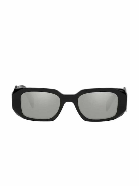 Prada Women's Sunglasses with Black Acetate Frame and Silver Mirrored Lenses PR17WS 1AB2B0