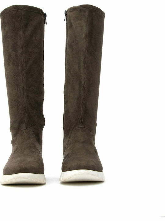 Suede Γυναικείες Μπότες Καφέ