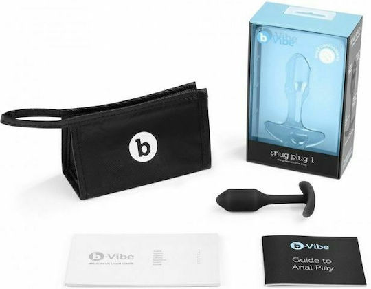b-Vibe Snug Plug 1 Анална тапа Black 8.6см
