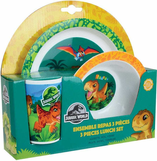 Ango Комплект за Хранене Jurassic World от Пластмаса Многоцветен 3бр