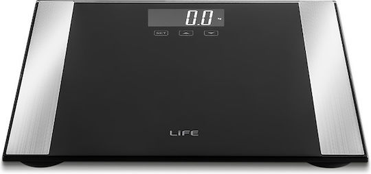 Life Cardio Ψηφιακή Ζυγαριά 180kg με Λιπομετρητή Μαύρη