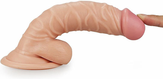 Lovetoy Ρεαλιστικό Dildo με Όρχεις και Βεντούζα Flesh 19cm