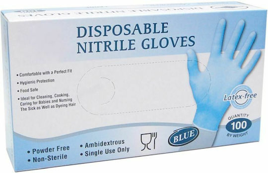 THalassinos Nitrile Examination Gloves Powder Free Blue 100pcs