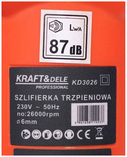 Kraft & Dele Ευθύς Λειαντήρας 1500W με Ρύθμιση Ταχύτητας