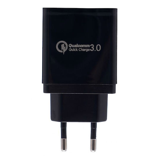 Kraft & Dele Charger Without Cable with 3 USB-A Ports Quick Charge 3.0 Blacks (KD-1236)