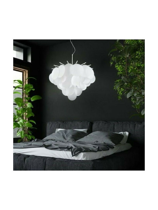 Sikrea Cortina Pendant Chandelier for 5 Bulbs E14, E.14 White