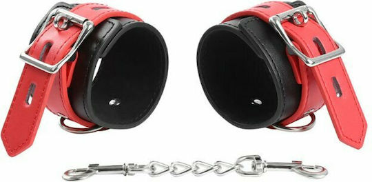 Dream Love OhMama! Fetish Lock Buckle Wrist Restraints Handcuffs Black/Red