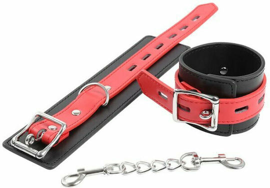 Dream Love OhMama! Fetish Lock Buckle Wrist Restraints Handcuffs Black/Red