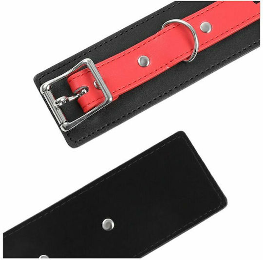 Dream Love OhMama! Fetish Lock Buckle Wrist Restraints Handcuffs Black/Red