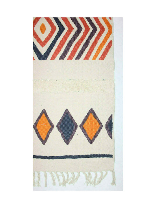 Klonaras Iseo Rug Rectangular Summer Cotton with Fringes Multicolour