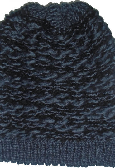 Beanie Unisex Beanie Knitted in Navy Blue color
