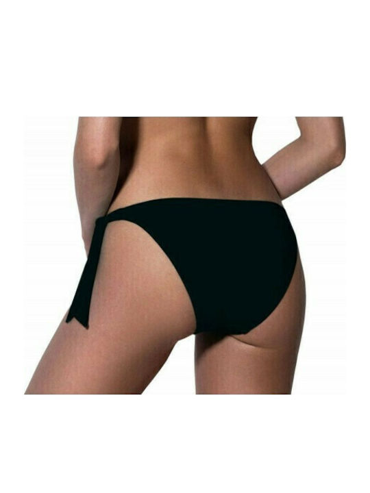 Solids Bikini Slip mit Schnürchen Schwarz
