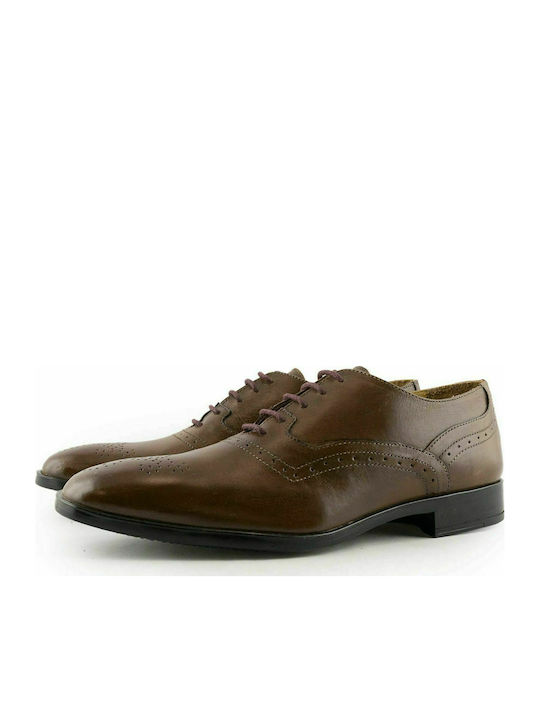 Love4shoes Leder Herren Oxfords Braun