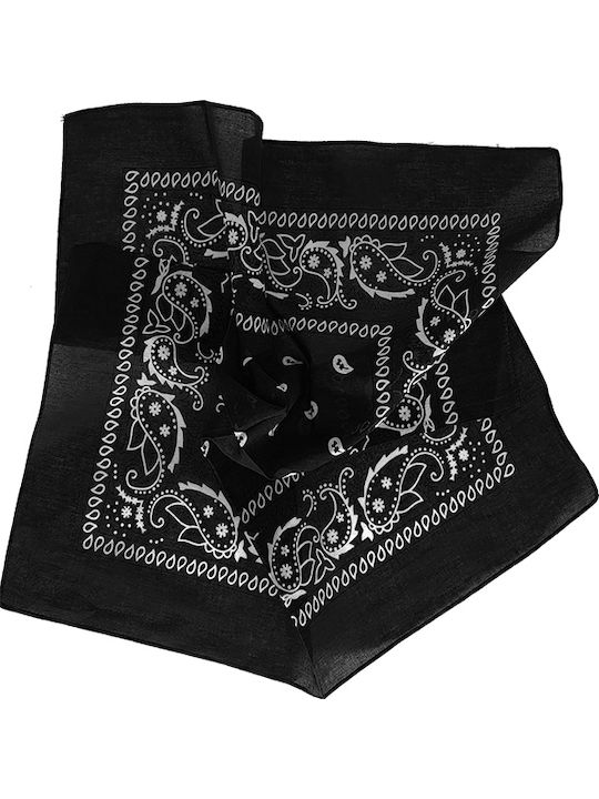 Eșarfă unisex Bandana - Bumbac - Bandana - Design Vintage - Negru