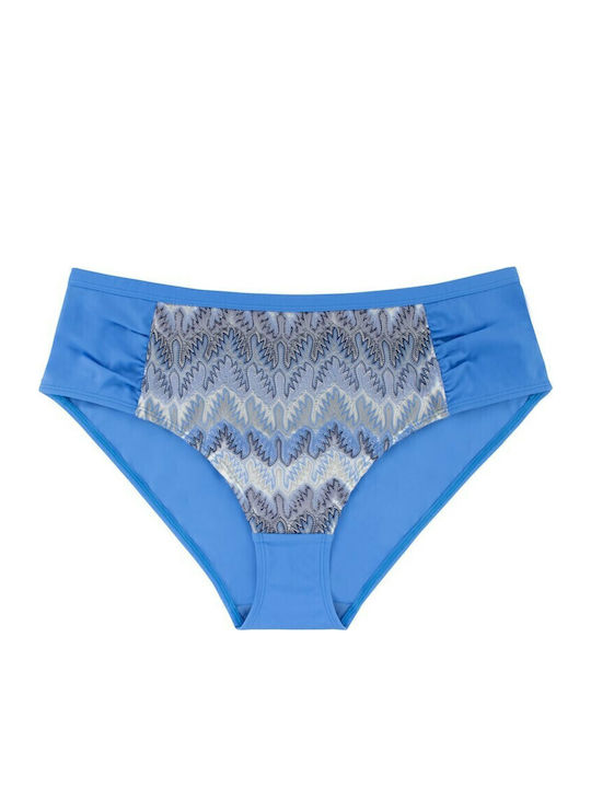 Bikini Slip Hohe Taille Blau