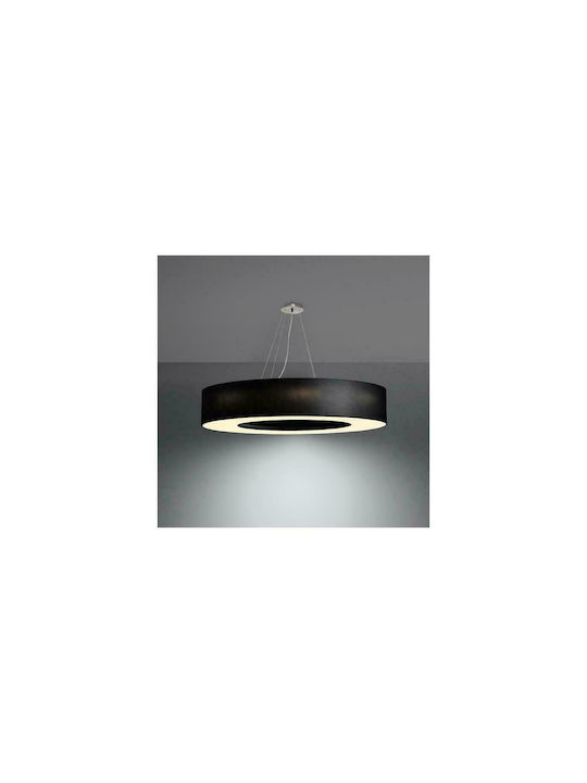 Sollux Saturno 90 Suspendat Candelabru pentru 8 Becuri E27 Negru