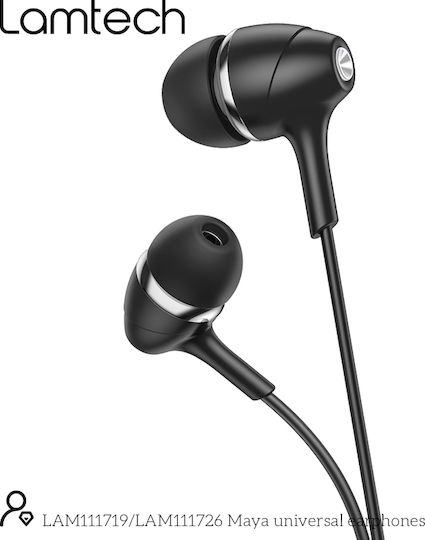 Lamtech Fashionable In-ear Handsfree με Βύσμα 3.5mm Μαύρο