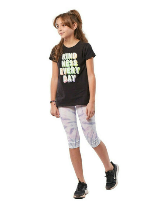 Εβίτα Kids Set with Leggings Summer 2pcs Black