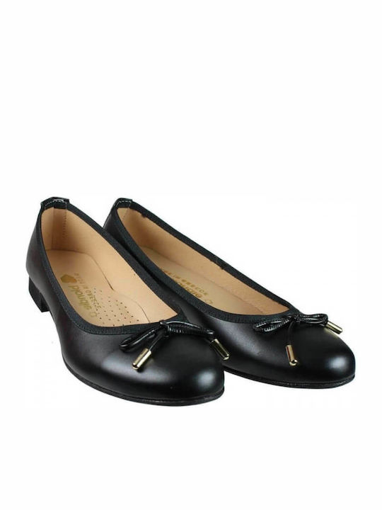 Leather Ballerinas Black