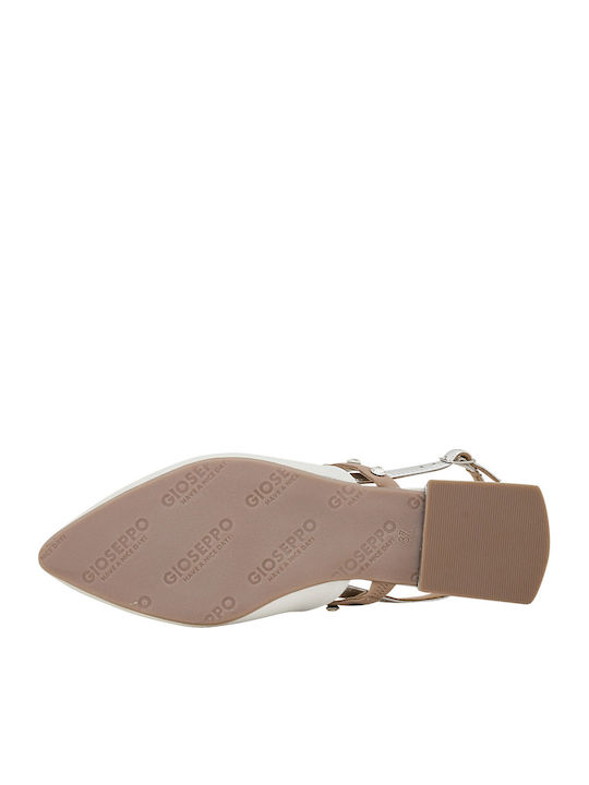 Pantofi balerini pentru femei Slingback Off White