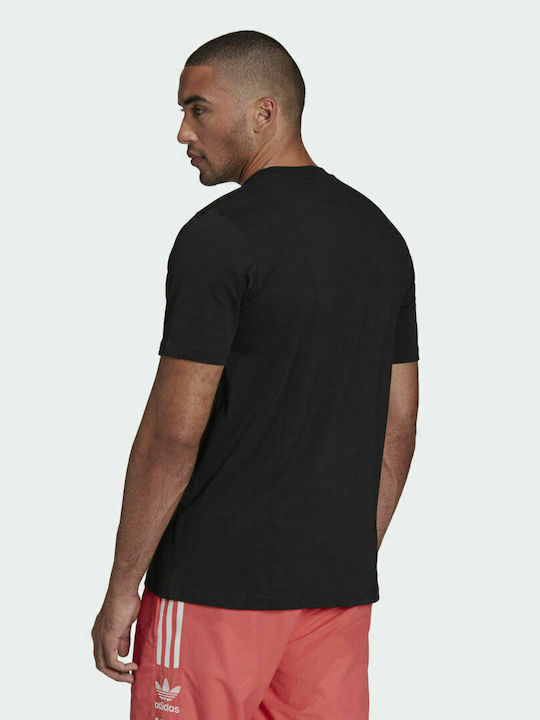 Adidas Trefoil Ανδρικό T-shirt Μαύρο με Λογότυπο