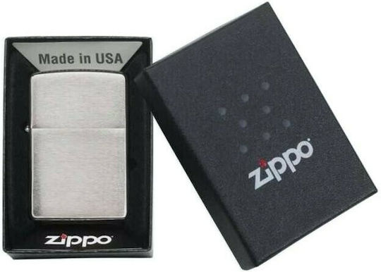 Zippo Classic Ветроустойчива Запалка Пламък Brushed Chrome