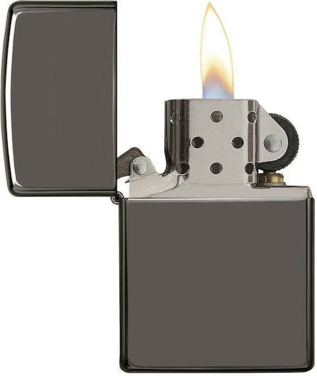 Zippo Classic Αντιανεμικός Αναπτήρας Φλόγας Black Ice