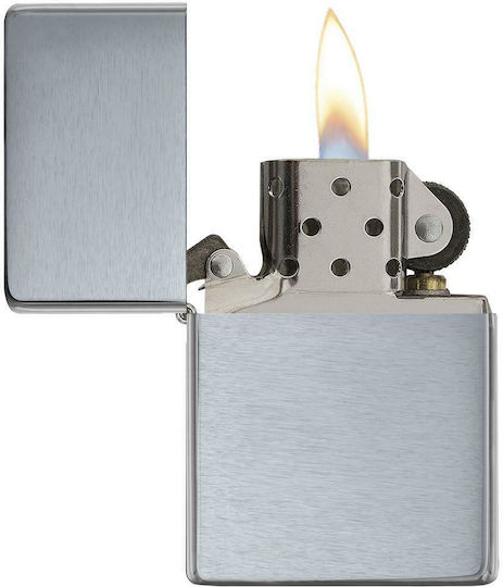 Zippo Vintage Αντιανεμικός Αναπτήρας Φλόγας Chrome Mat