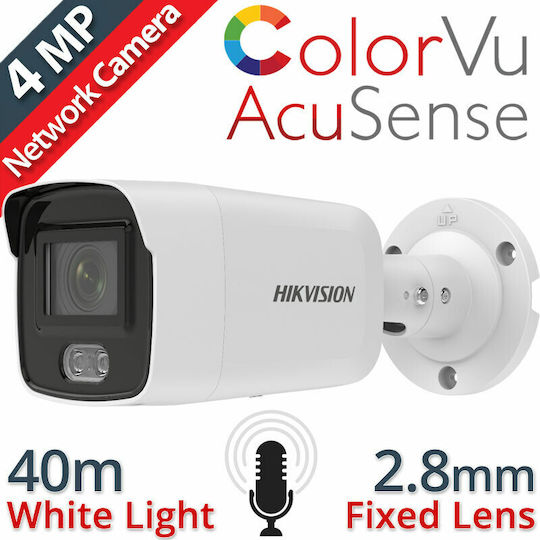 Hikvision DS-2CD2047G2-LU(C) IP Cameră de Supraveghere Full HD+ 4MP Rezistentă la apă cu Microfon și Lentilă 2.8mm