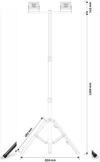 Avide ABSSFLNW-20W-TRIPOD-D Waterproof LED Floodlight 40W Natural White 4000K IP65