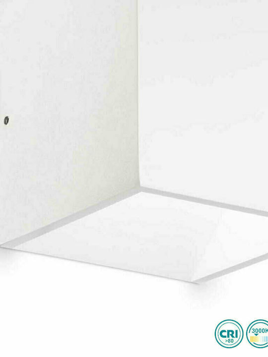 Ideal Lux Wall-Mounted Outdoor Spot Light LED IP44 8.5W with Warm White Light Double Beam 10x10x10εκ.